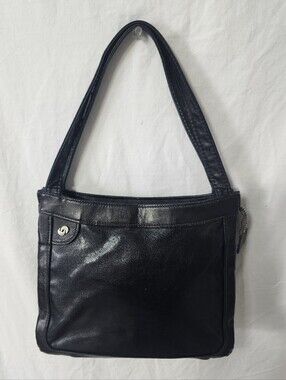 Cabrelli Vintage Black Leather Shoulder Bag. Made In Canada 🇨🇦